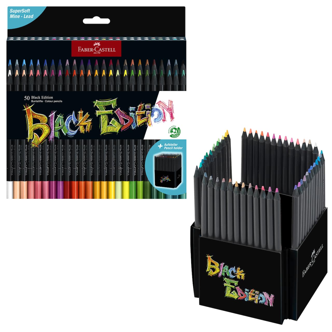 Faber-Castell® Black Edition 50-Piece Colour Pencils